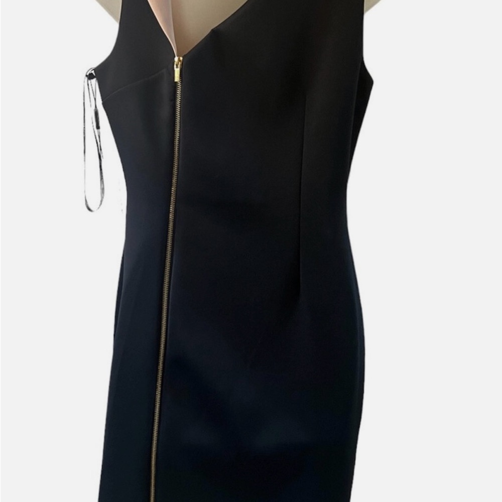 Calvin Klein Black Zip-Front Mini Dress